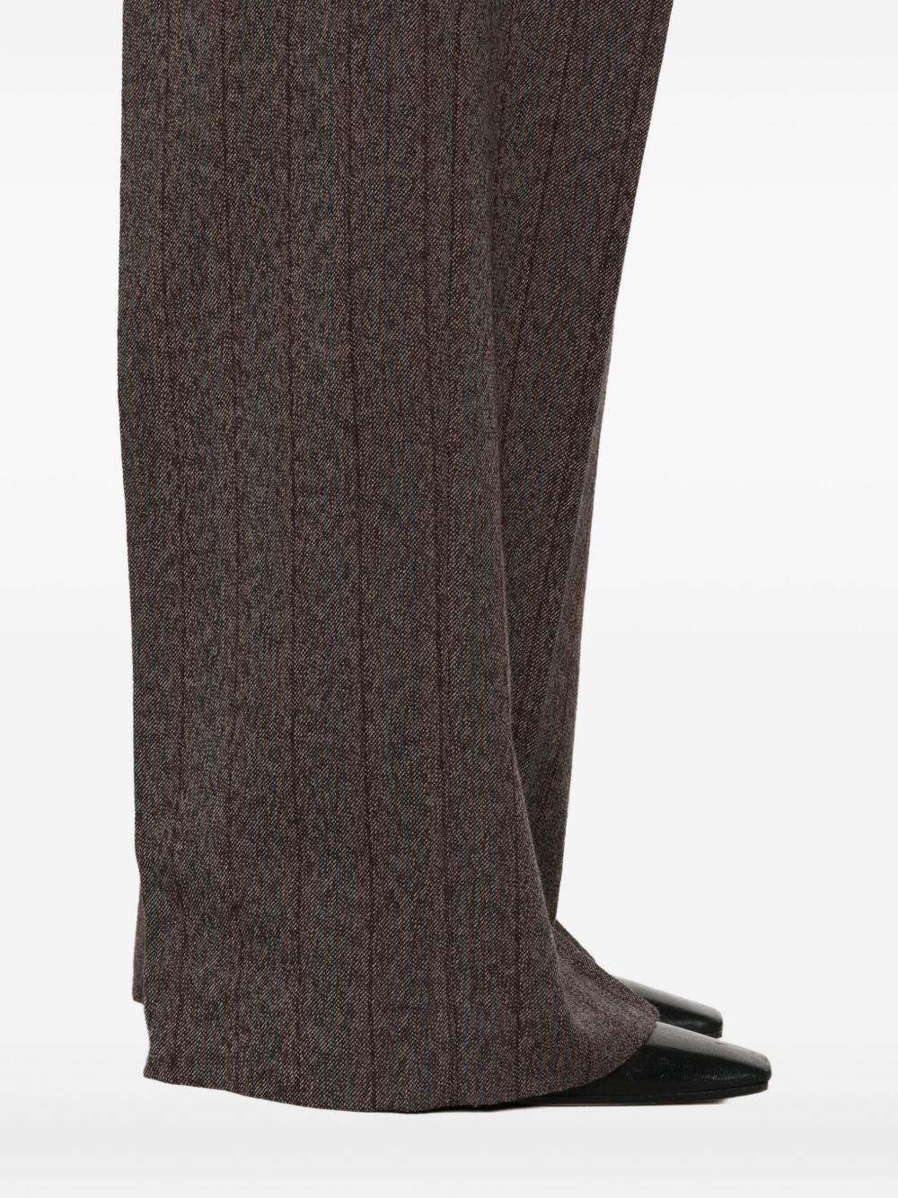 pinstripe virgin-wool trousers - 5