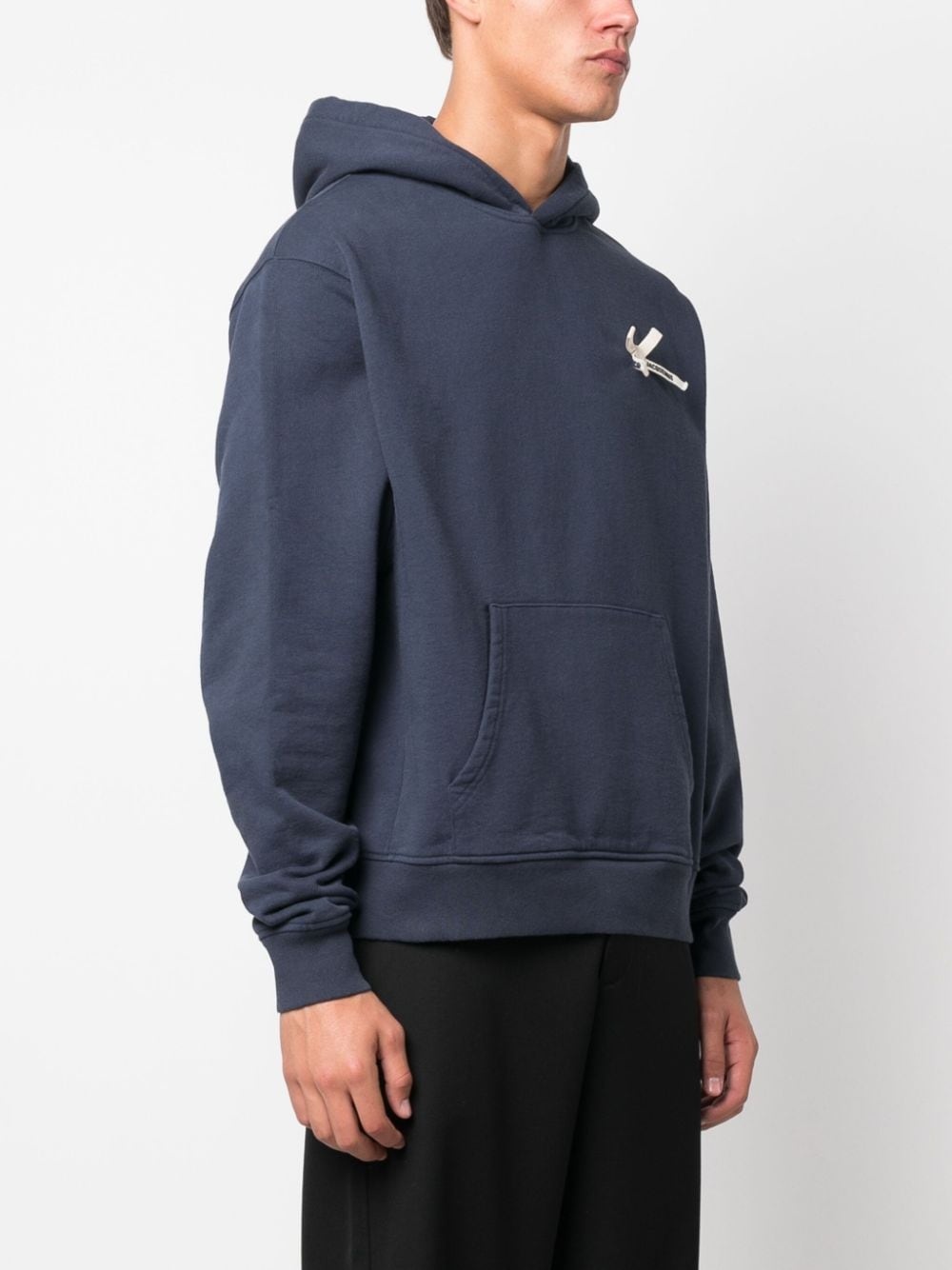 Noeud bow-embellished cotton hoodie - 3