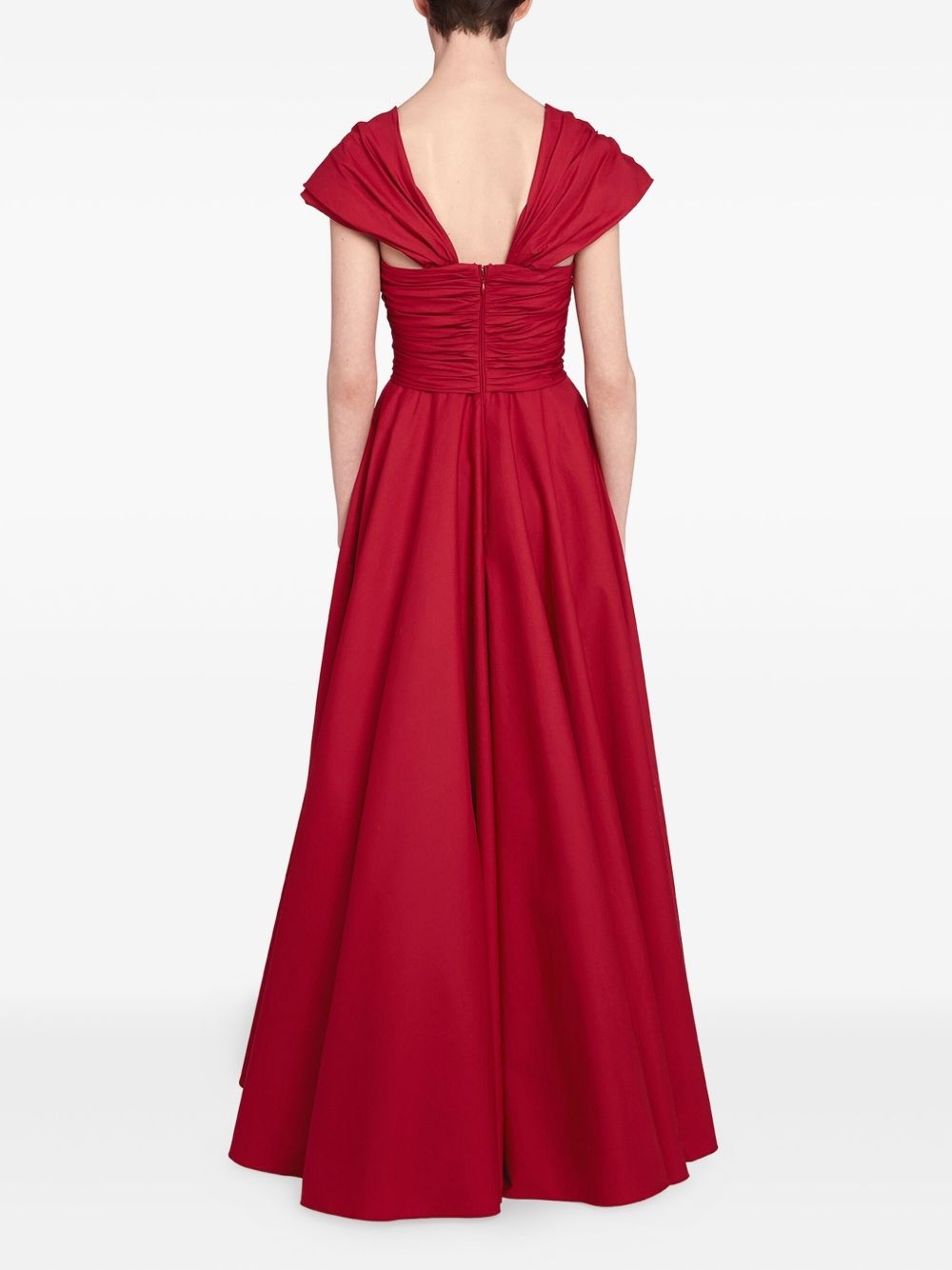 draped-shoulder maxi dress - 5