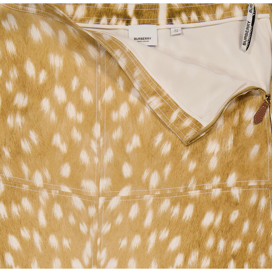 Burberry Ladies Honey Beige Alisa Midi Skirt - 7