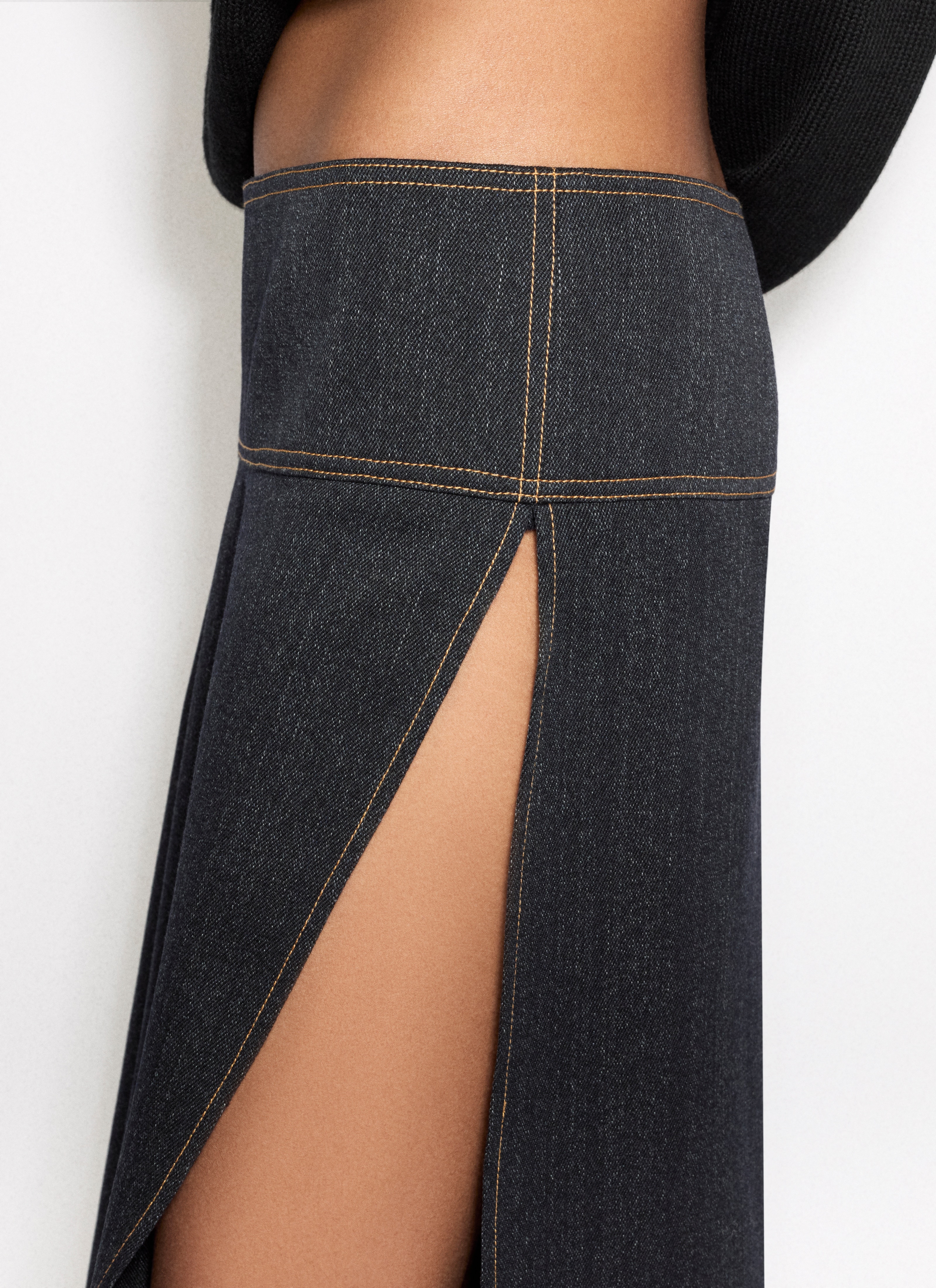 ASYMMETRICAL SKIRT IN DENIM - 5