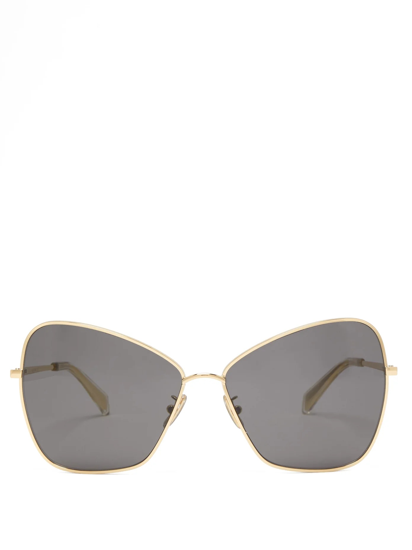 Oversized butterfly metal sunglasses - 1