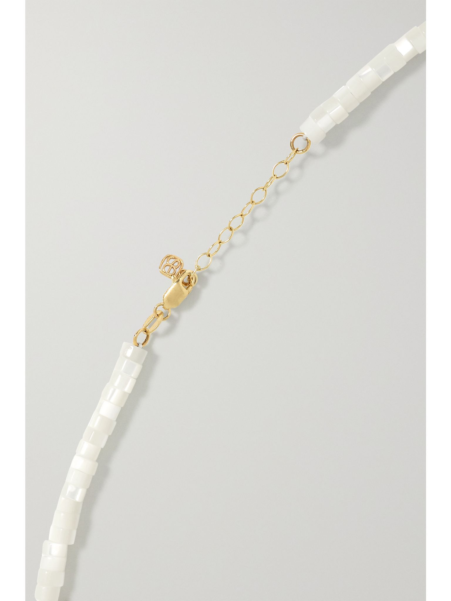 14-karat gold, mother-of-pearl and diamond anklet Gold - 3