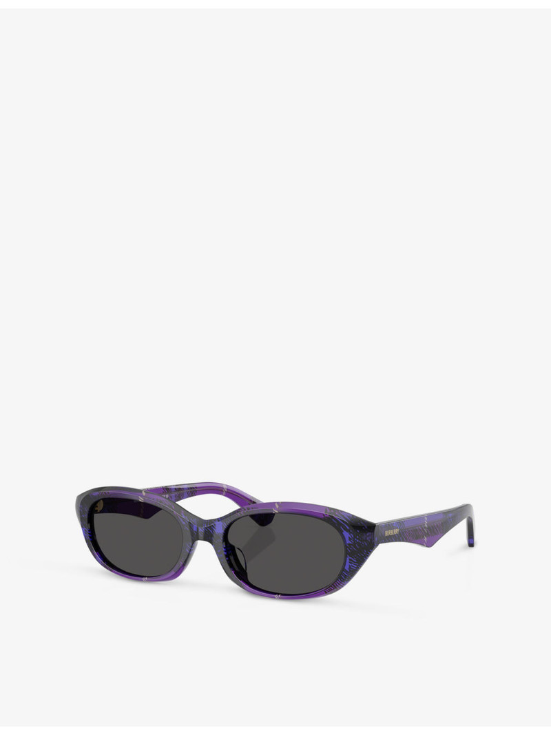 Burberry BE4447D Oval-Frame Acetate Sunglasses outlook