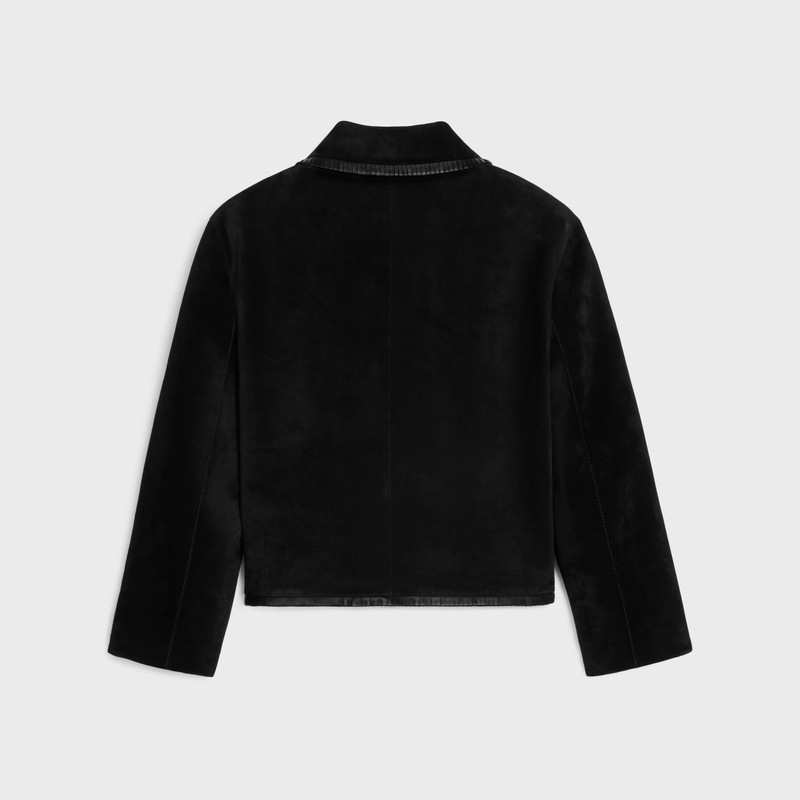 CELINE straight blouson jacket IN SUEDE outlook