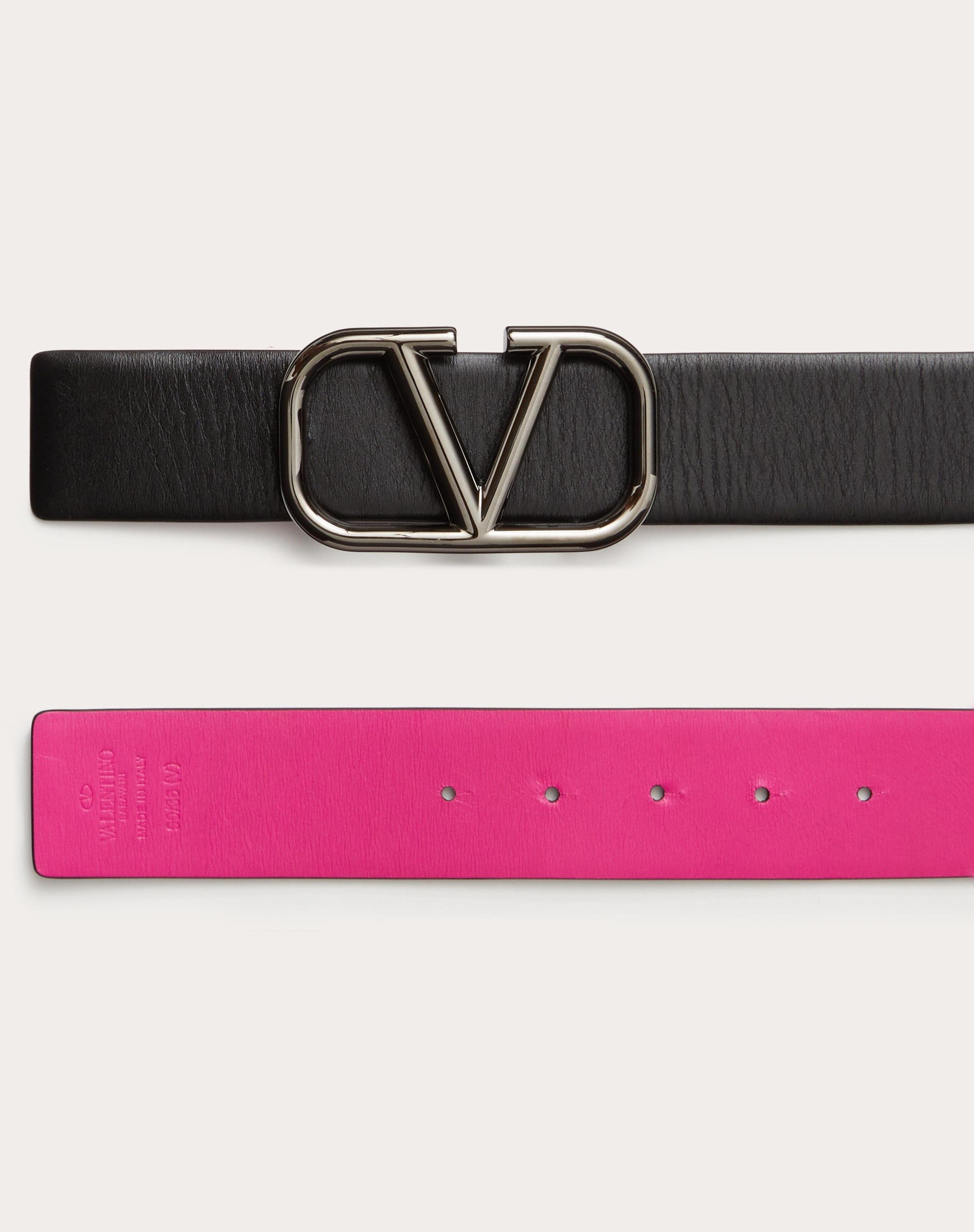 VLOGO SIGNATURE REVERSIBLE CALFSKIN BELT 40 MM - 3