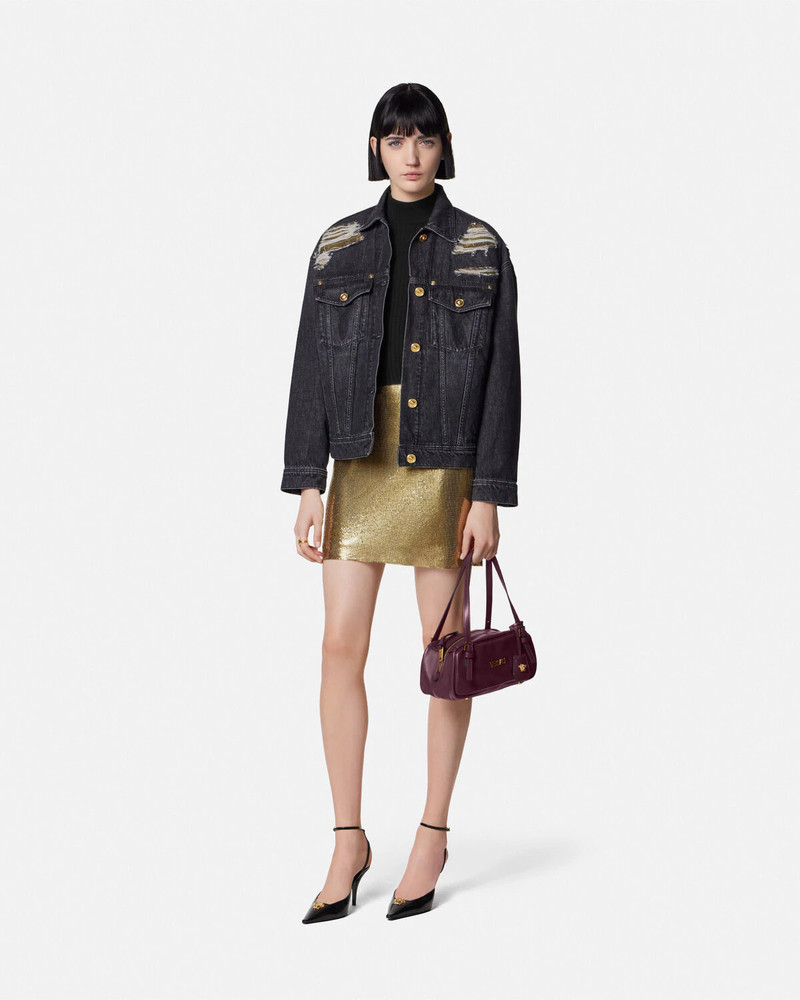 VERSACE Metal Mesh Mini Skirt outlook