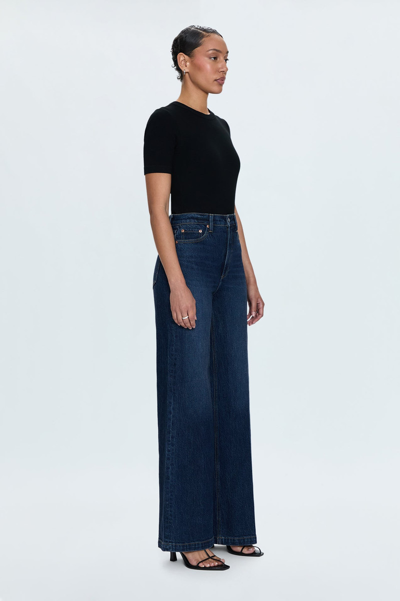 PETITE LANA HIGH RISE ULTRA WIDE JEAN - ELEVATION 5