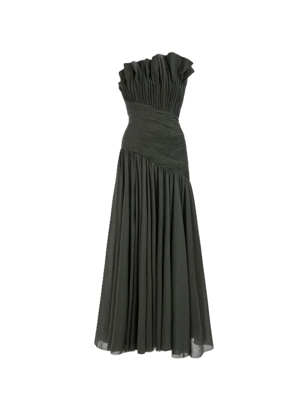 Aquiline strapless fanned gown - 1
