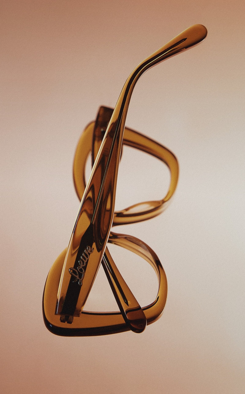 Loewe Curvy Cat-Eye Acetate Glasses green outlook