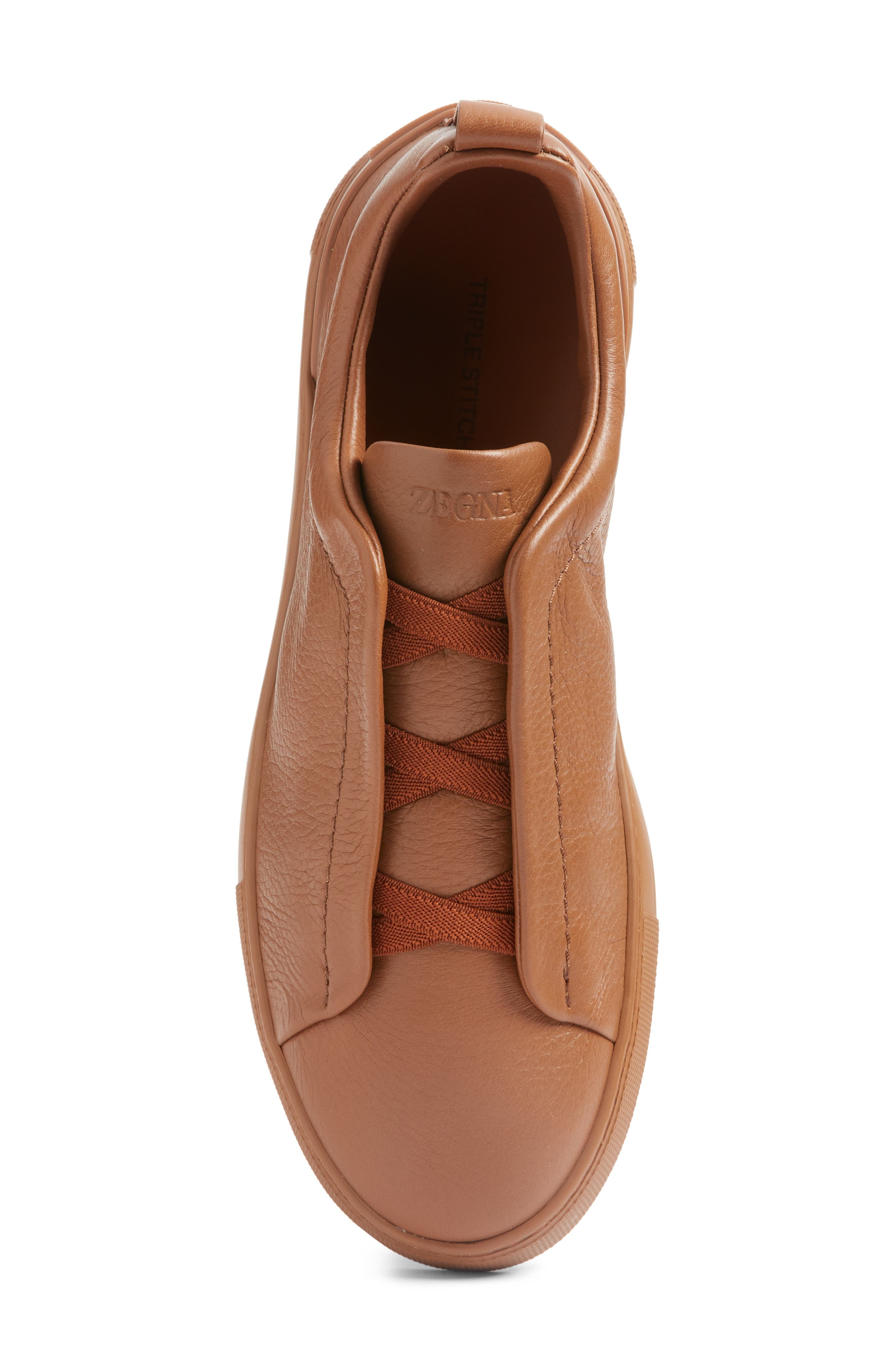 Triple Stitch Deerskin Leather Slip-On Sneaker - 5