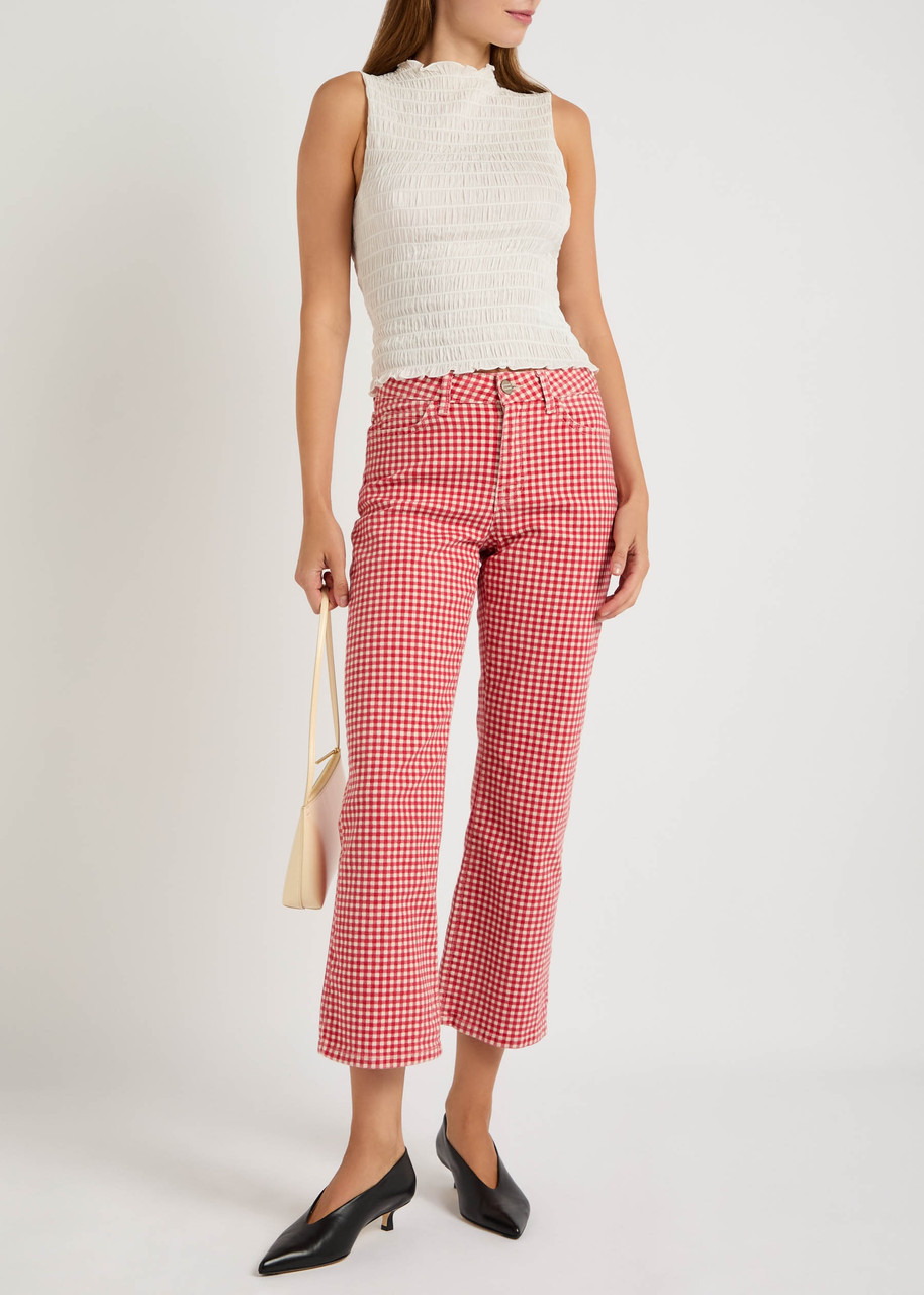 Reformation Adri Smocked Woven top - 4