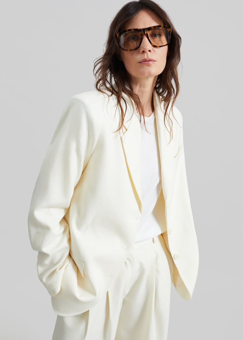 Halser Oversized Blazer - Ivory 1