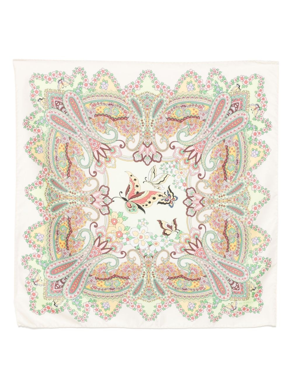 floral-print scarf - 1