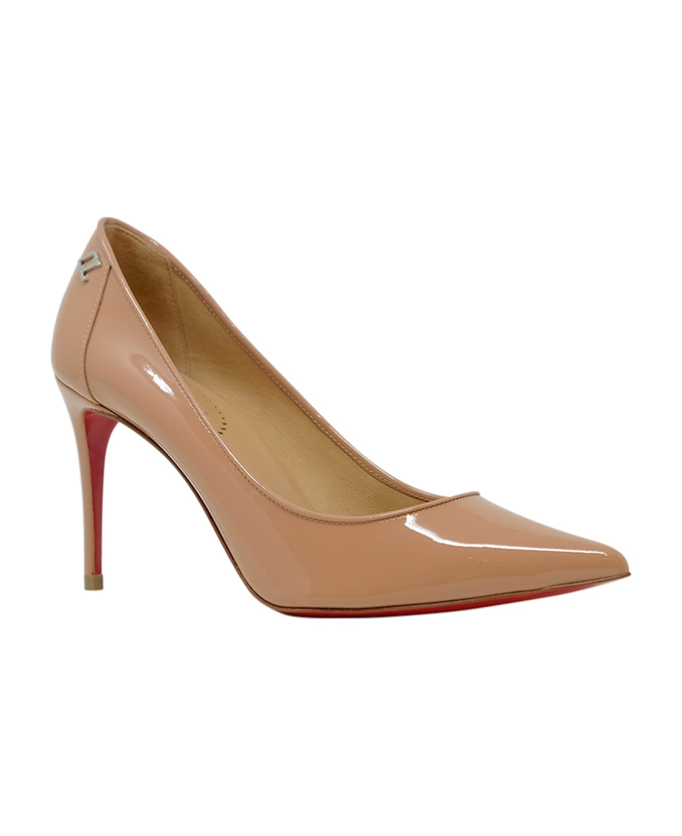 Christian Louboutin Nude Patent Leather Sporty Kate 85 Pumps - 2