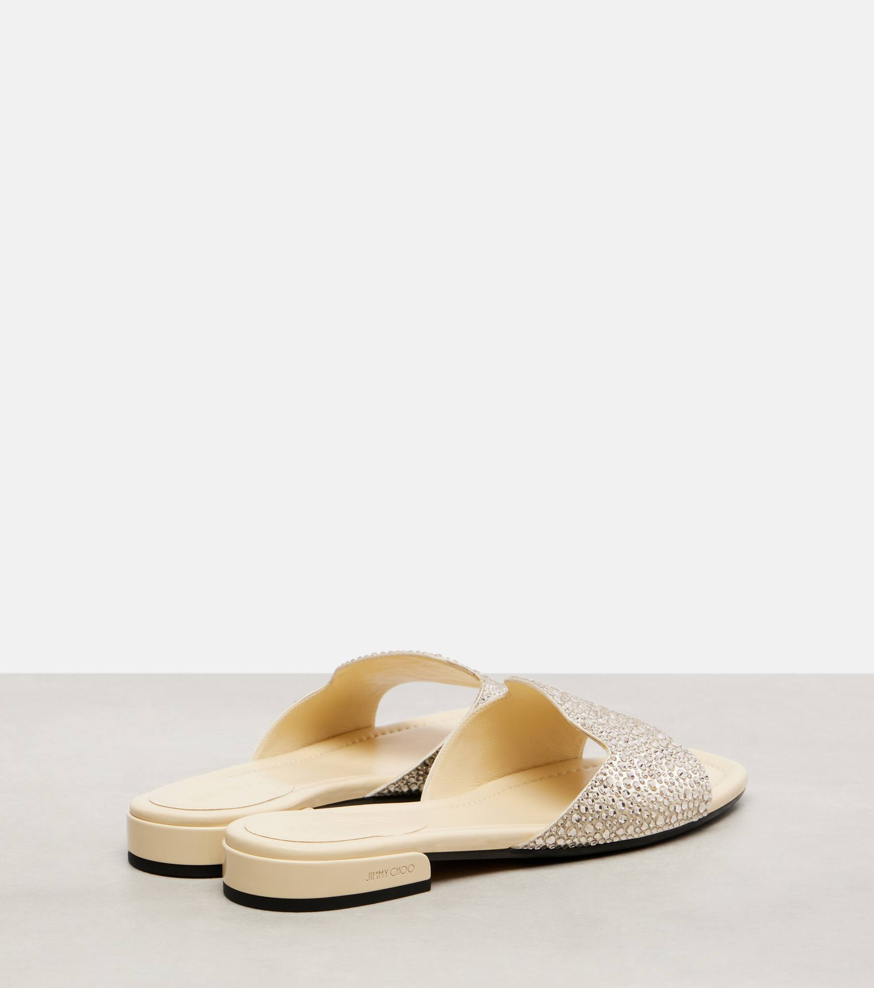 Dina embellished satin slides - 2