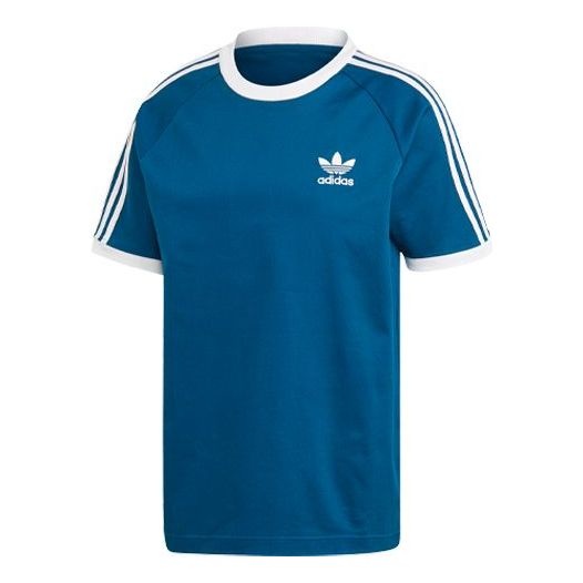 adidas originals Cw Tee Logo Embroidered Stripe Sports Round Neck Short Sleeve DV1631 - 1