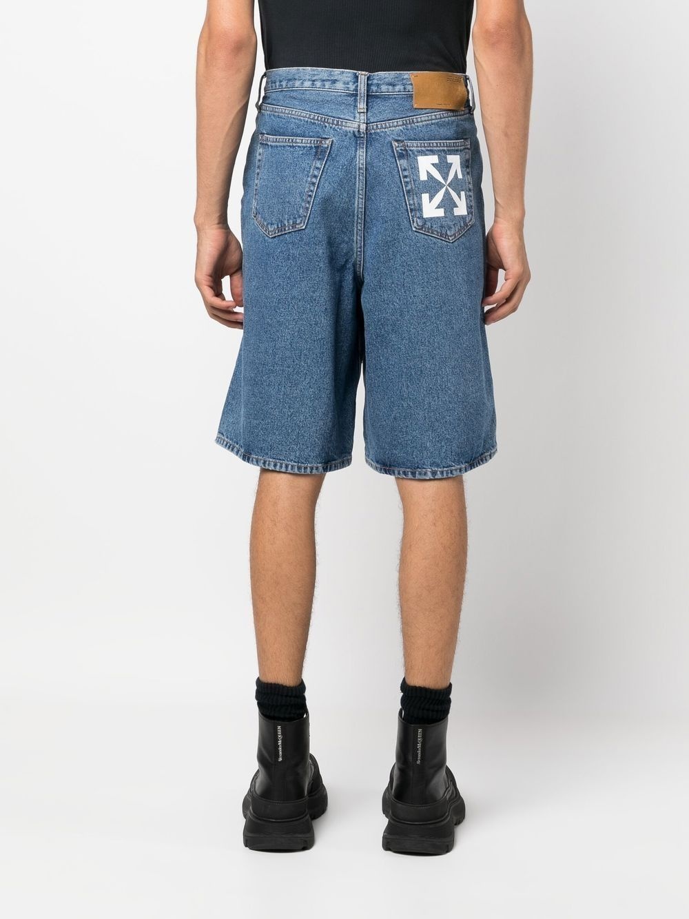 Single Arrow skate denim shorts - 4
