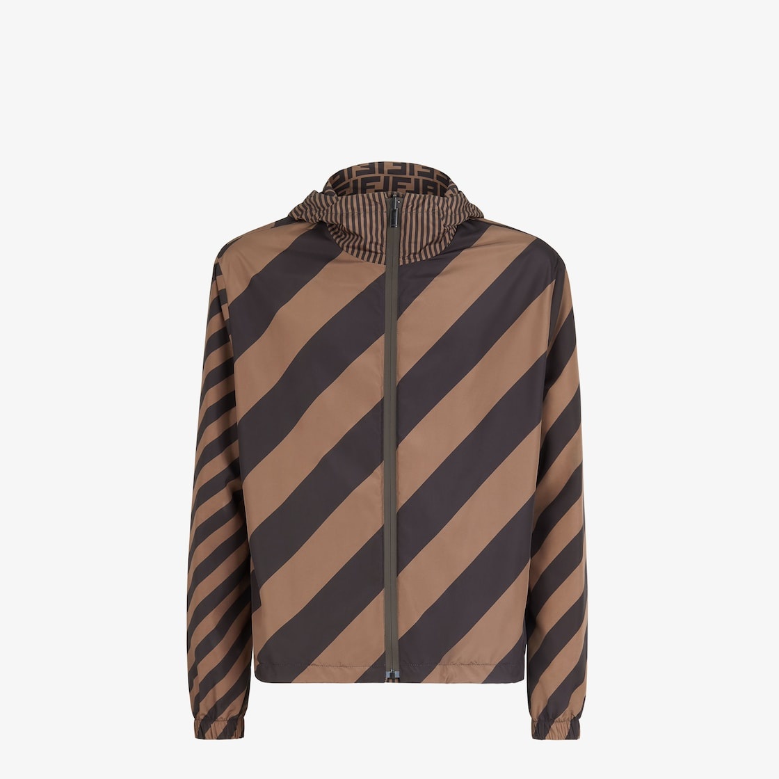 Brown nylon windbreaker - 4