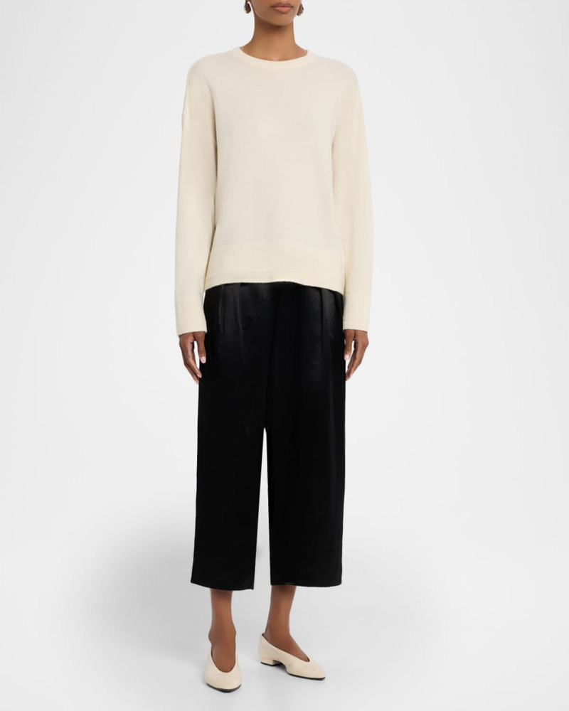 MARIA McMANUS Ribbon Keyhole Cashmere Crewneck Sweater outlook