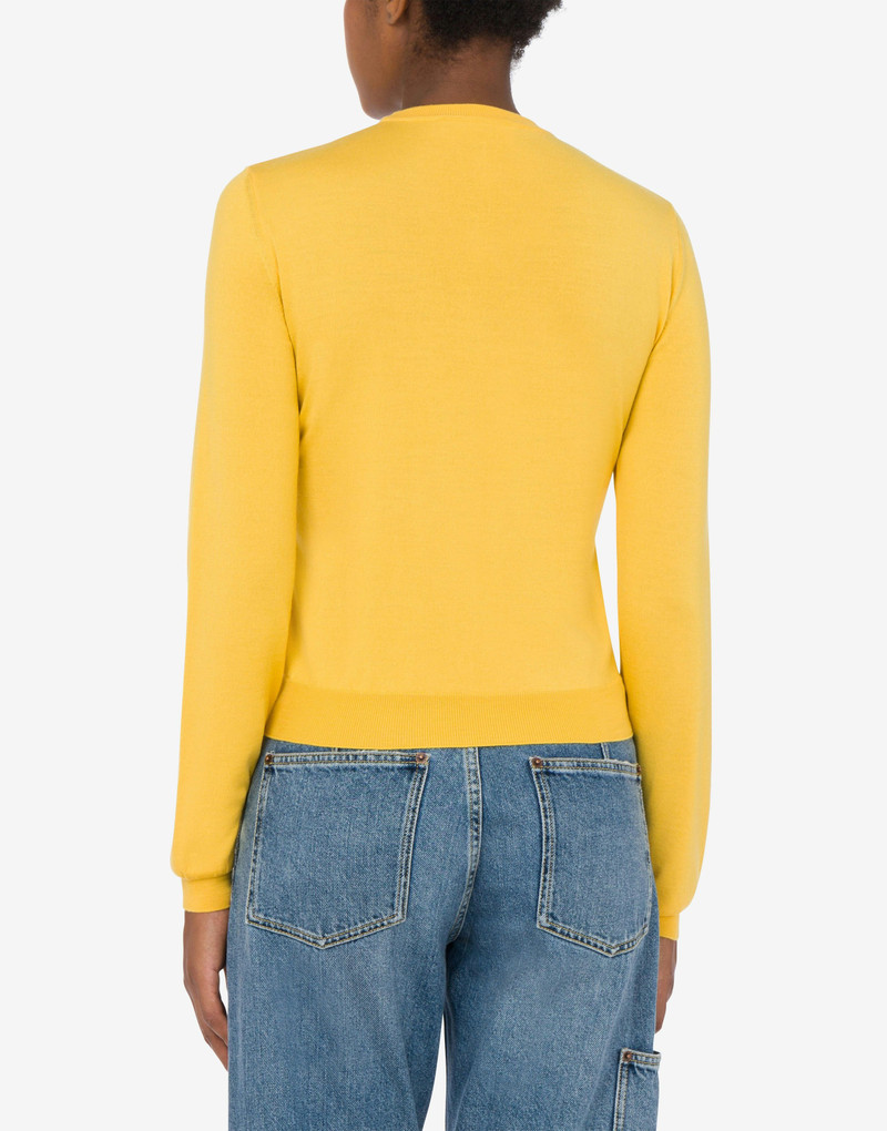 WOOL AND SILK PULLOVER GOLDEN M 3