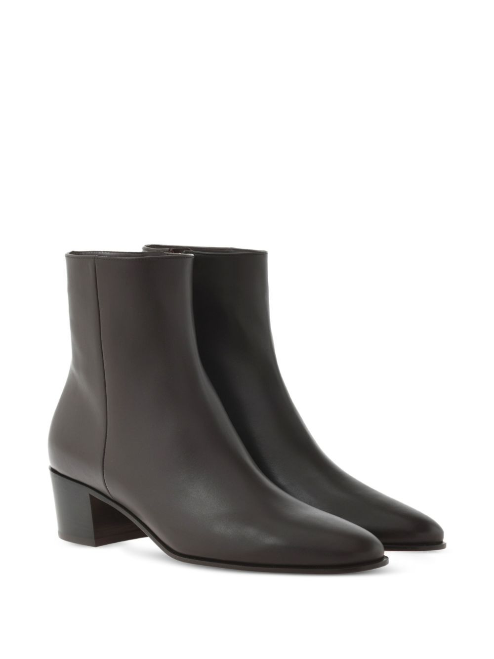 zip-detail leather boots - 2