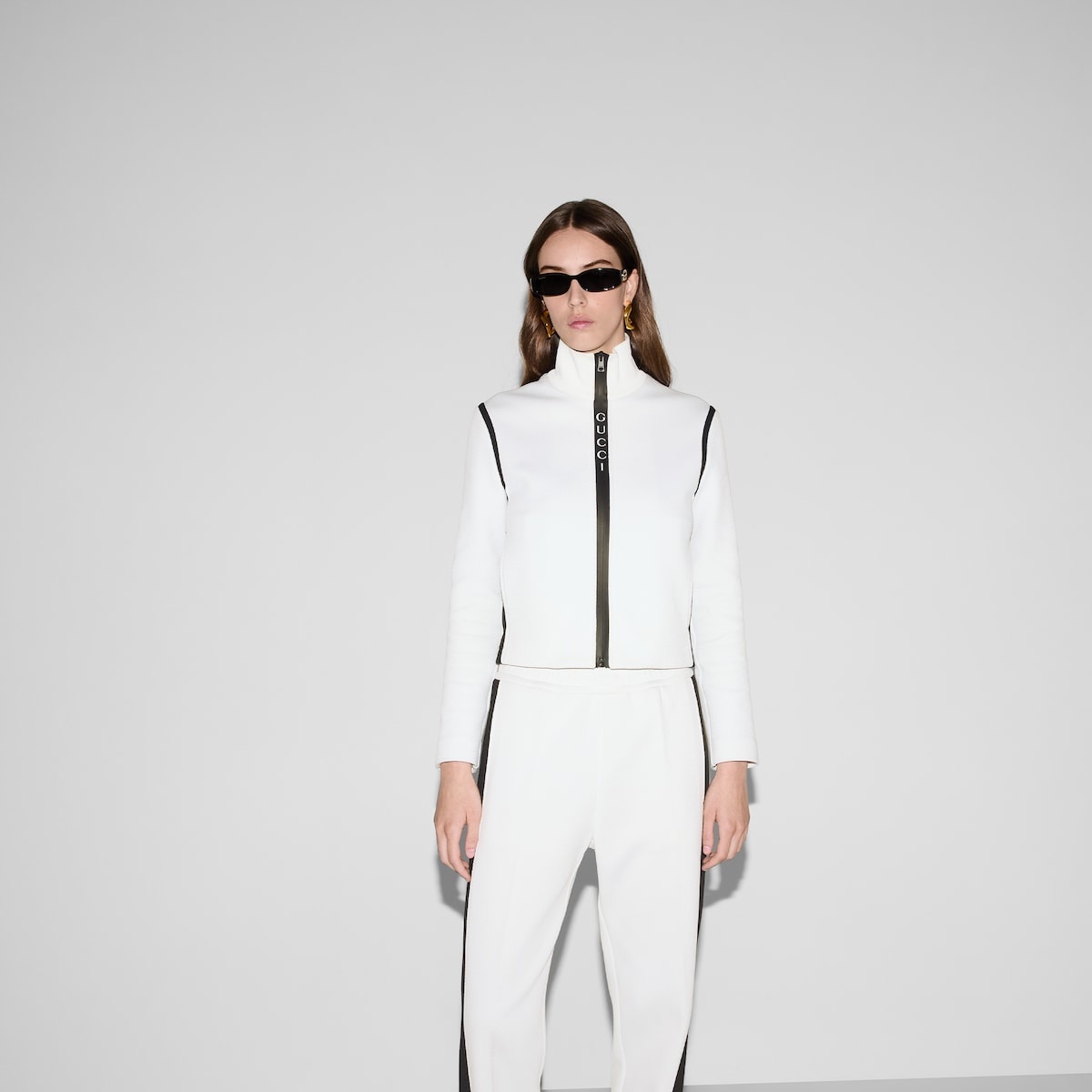 Jersey jacquard zip jacket - 3