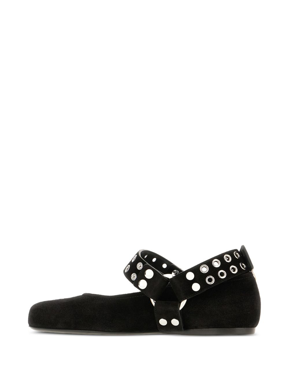 buckle-strap eyelet ballet flats - 3