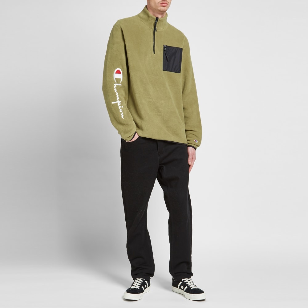 Champion Reverse Weave Script Arm Half Zip Fleece - 6