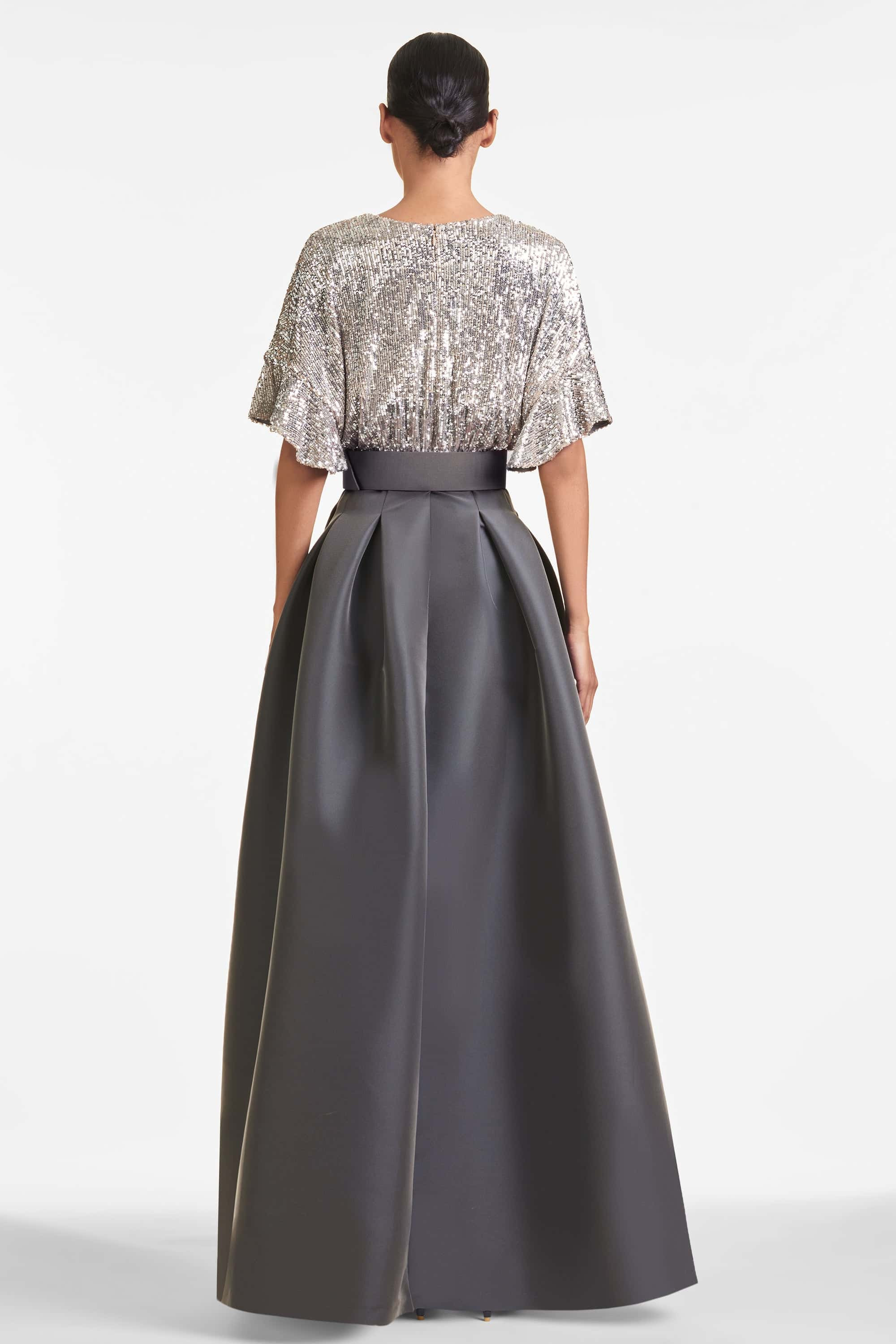Simone Gown - Silver/Charcoal - 3
