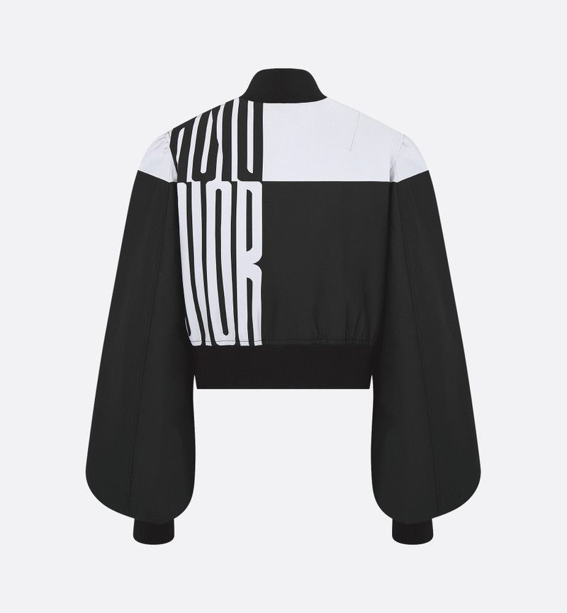 Dior Cropped Bomber Jacket with Bishop Sleeves outlook