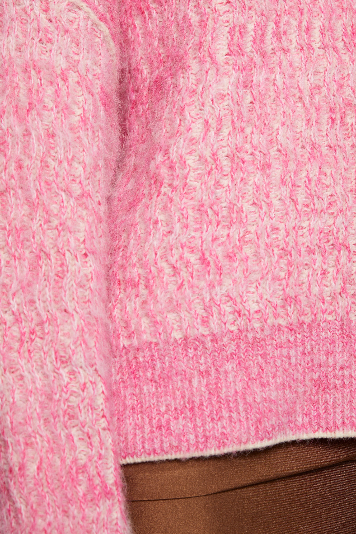 Brushed melange sweater pink/white - 6