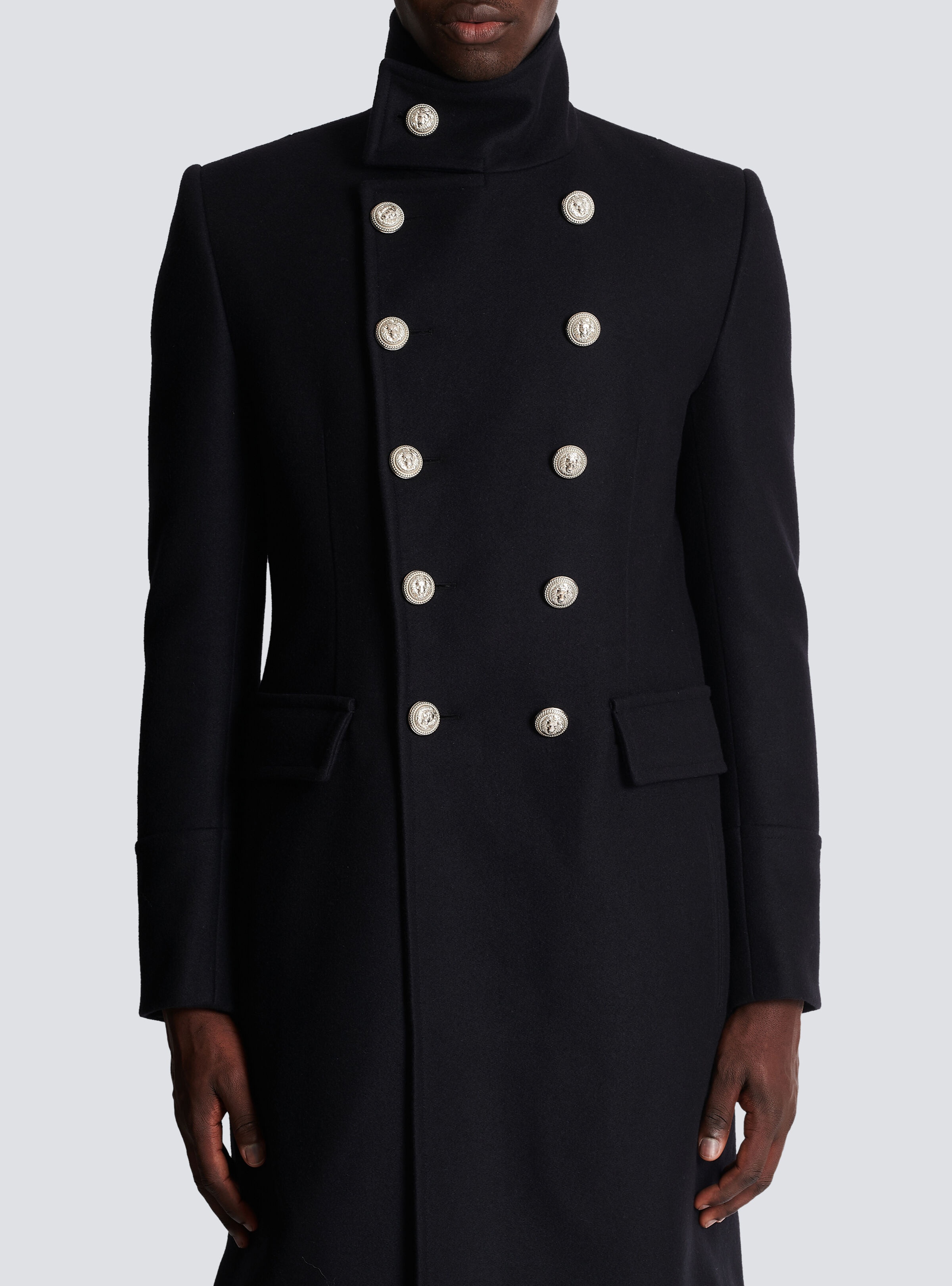 Mid-length military-style coat - 5