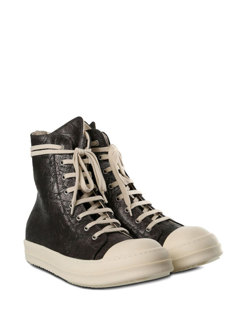 Rick Owens DRKSHDW metallic-effect lace-up sneakers outlook