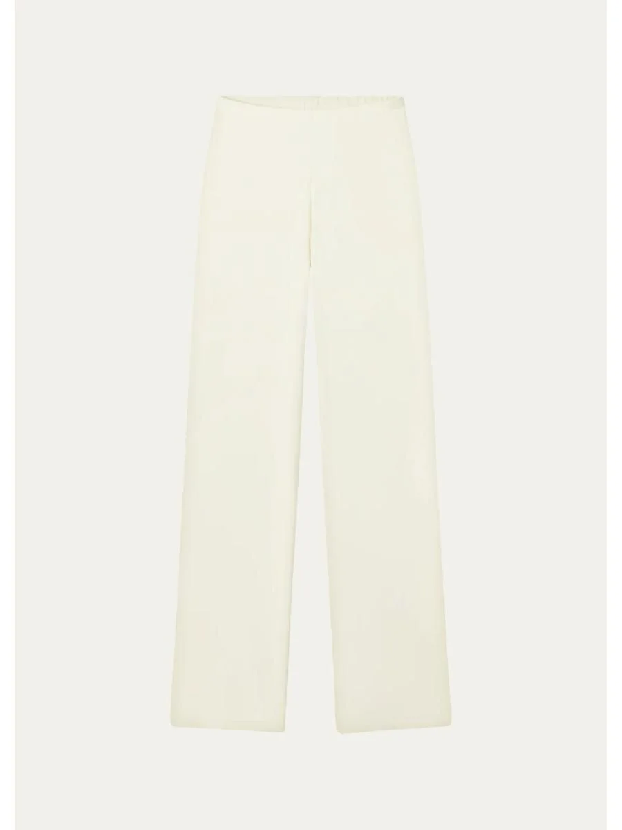 Cotton-Cashmere Wide-Leg Lounge Pants - 1