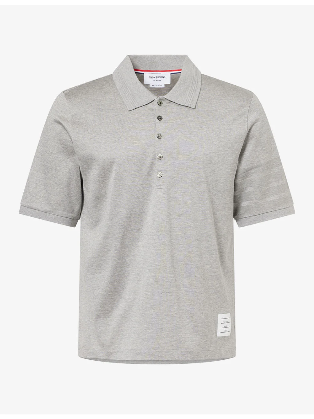 Striped-Sleeve Brand-Patch Cotton Polo Shirt - 1