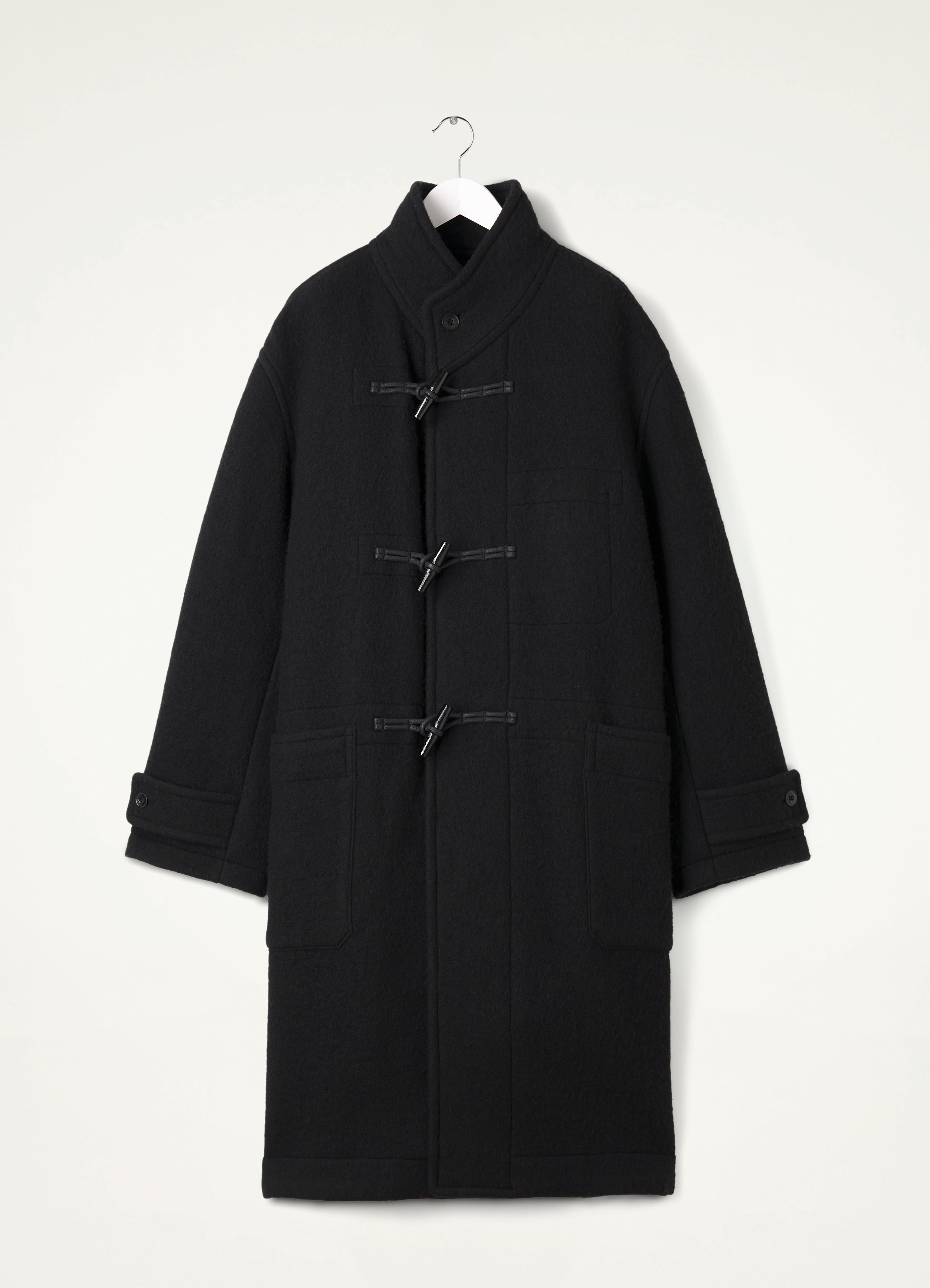 信頼】 23aw ダッフルコート LEMAIRE BLACK / COAT DUFFLE MAXI 