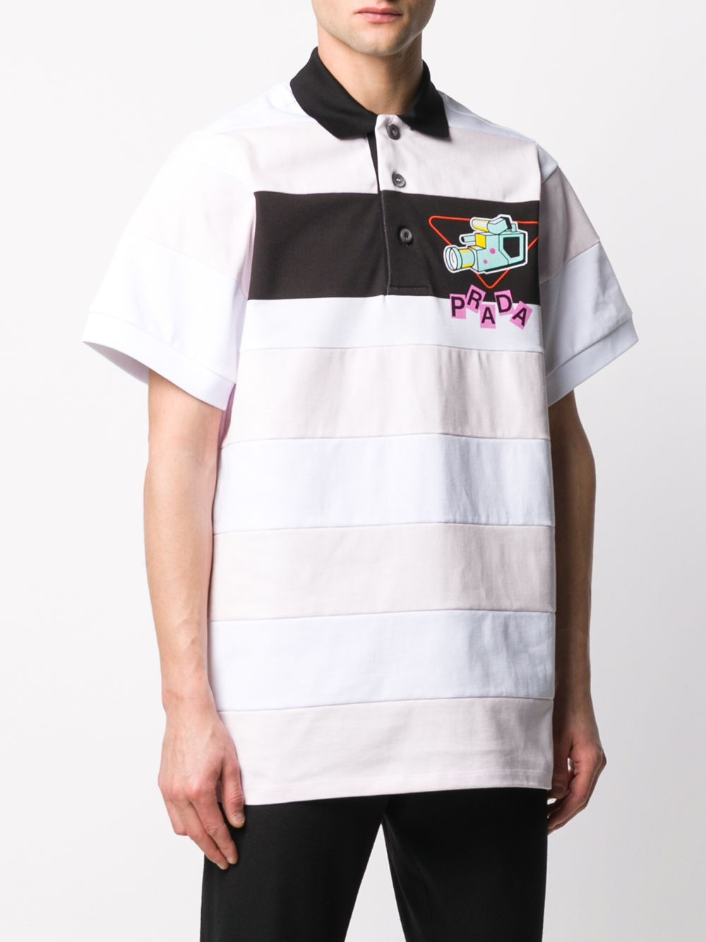 oversized stripe polo shirt - 3