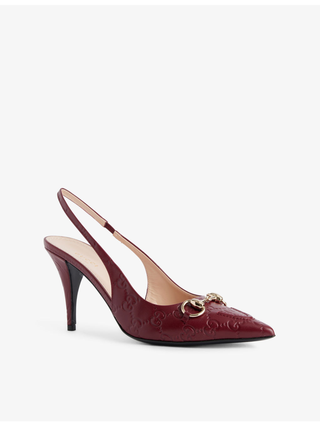 Erin GG horsebit heeled leather pumps - 3
