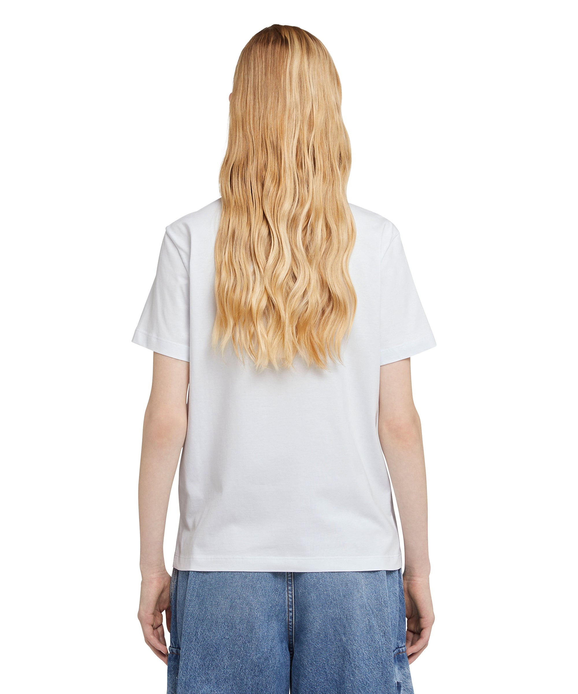 Cotton crewneck t-shirt with "Cat on pocket" print - 3