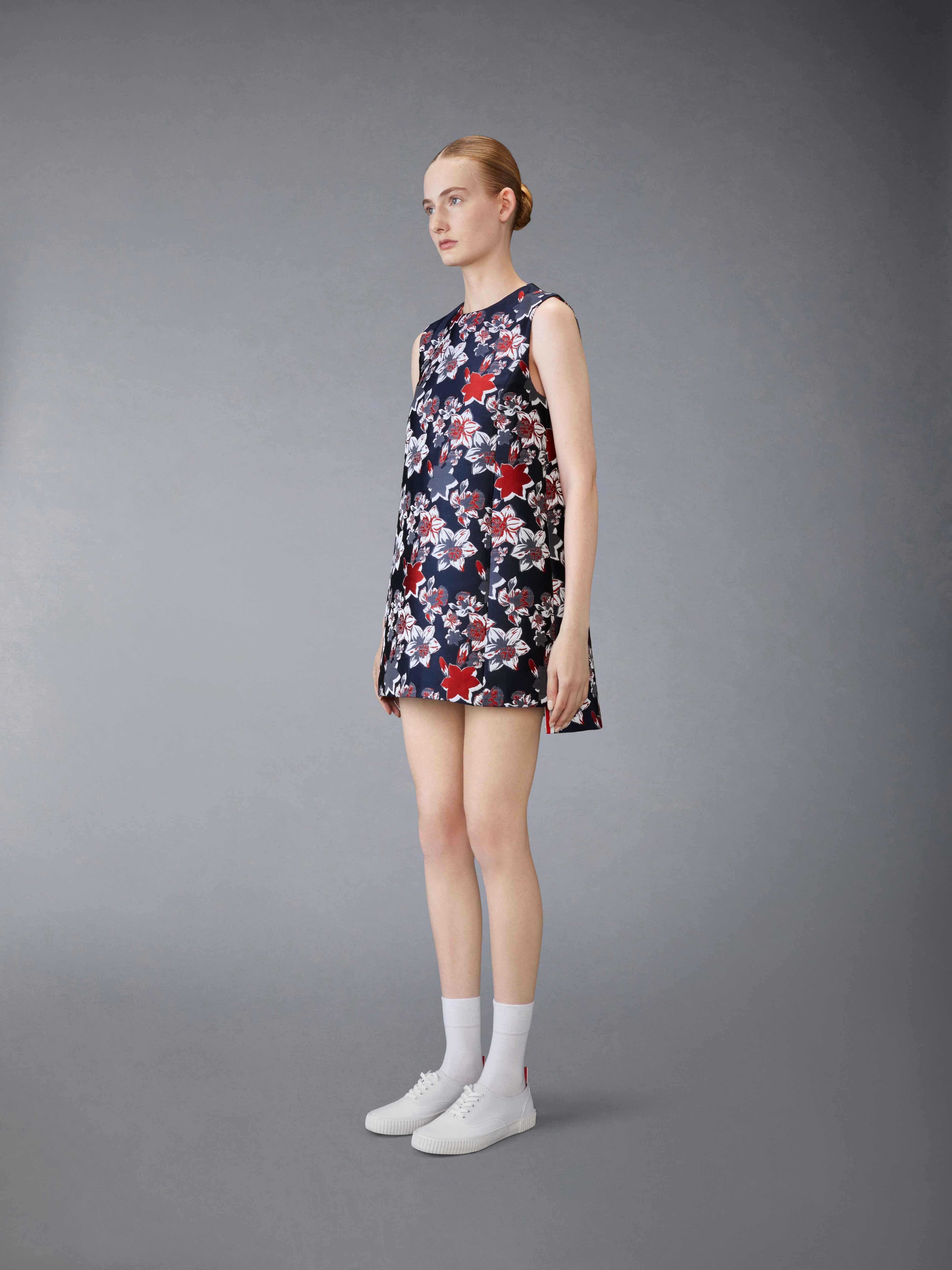 SCUBA FLORAL A-LINE SHIFT DRESS - 3