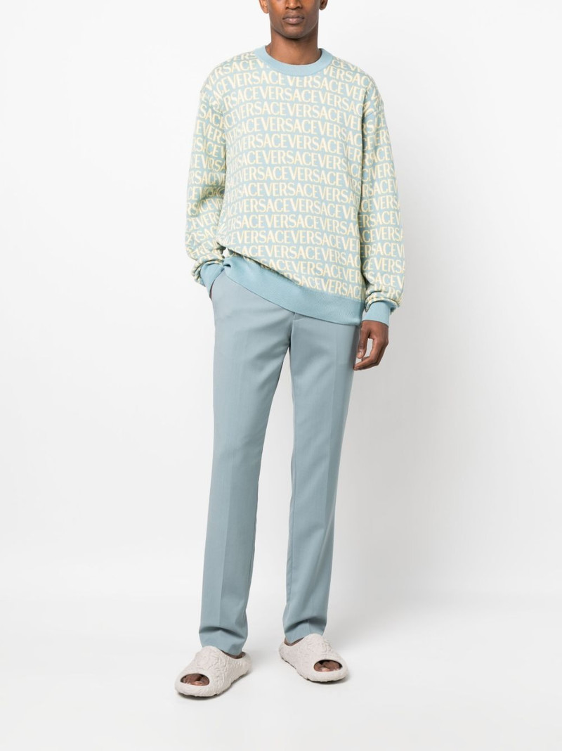 VERSACE Versace Allover-jacquard cotton jumper outlook