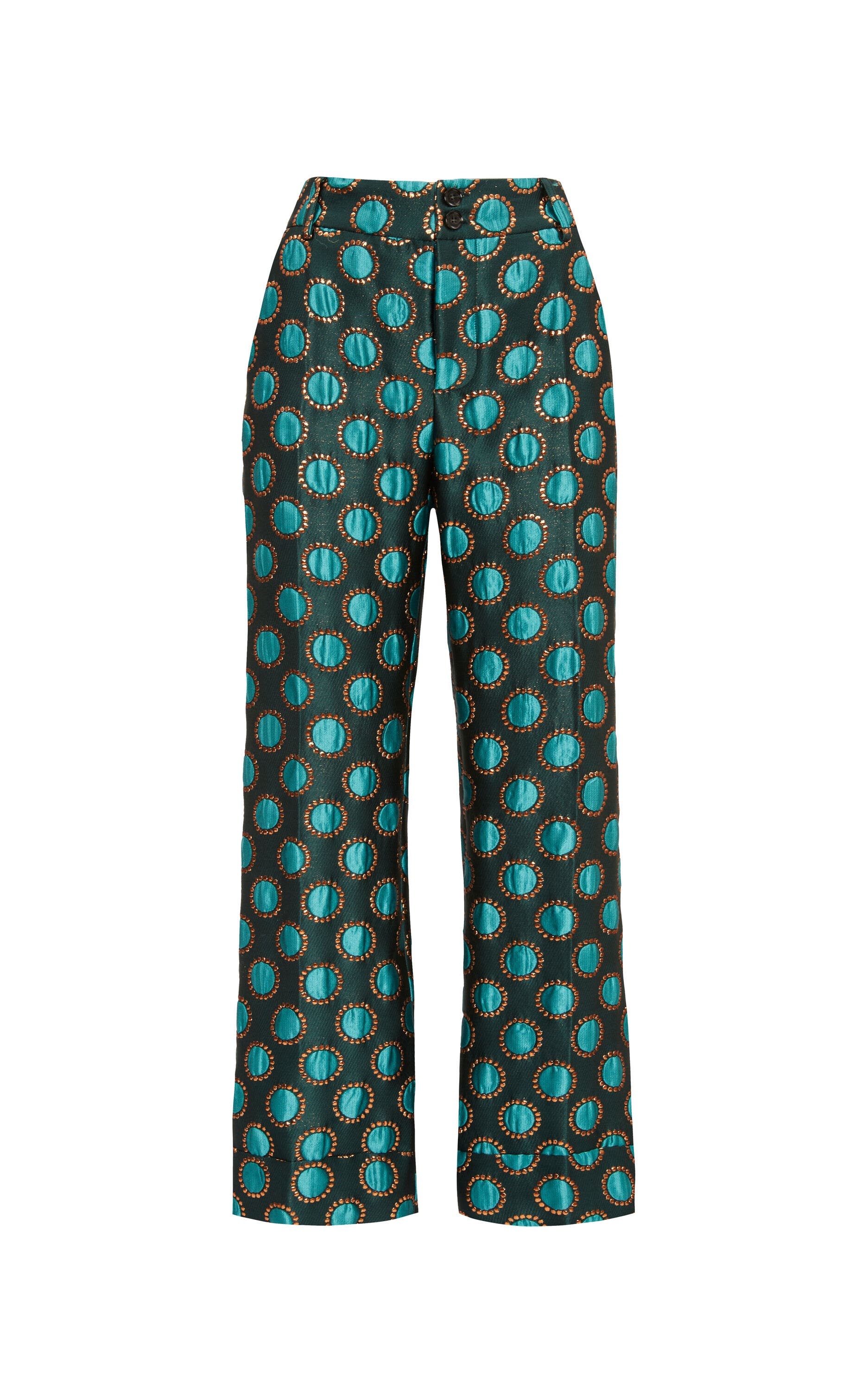 La DoubleJ Hendrix Pants Jacquard Winter Sun Emerald at Nordstrom - 6