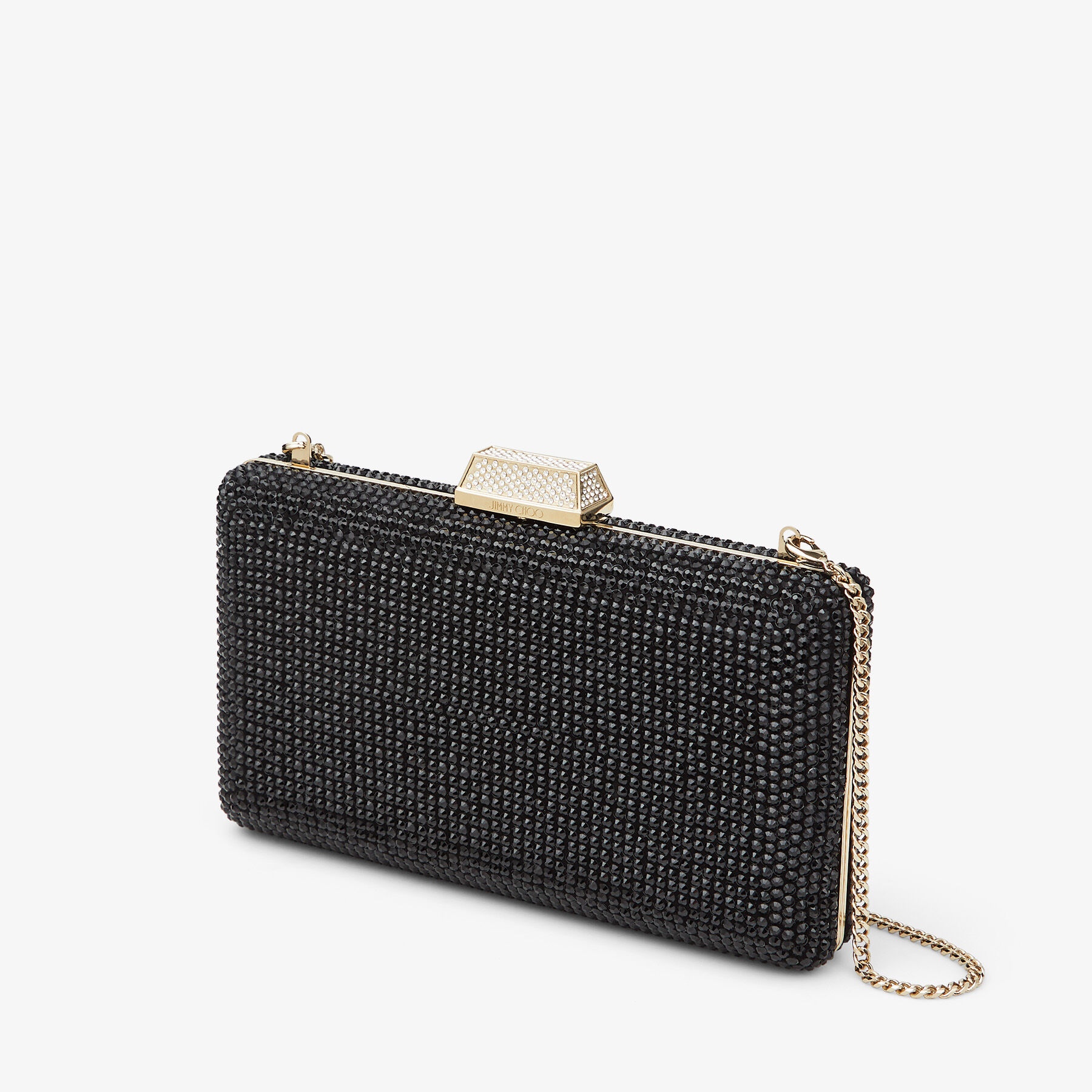 Clemmie
Black Suede Clutch Bag with Crystals - 3