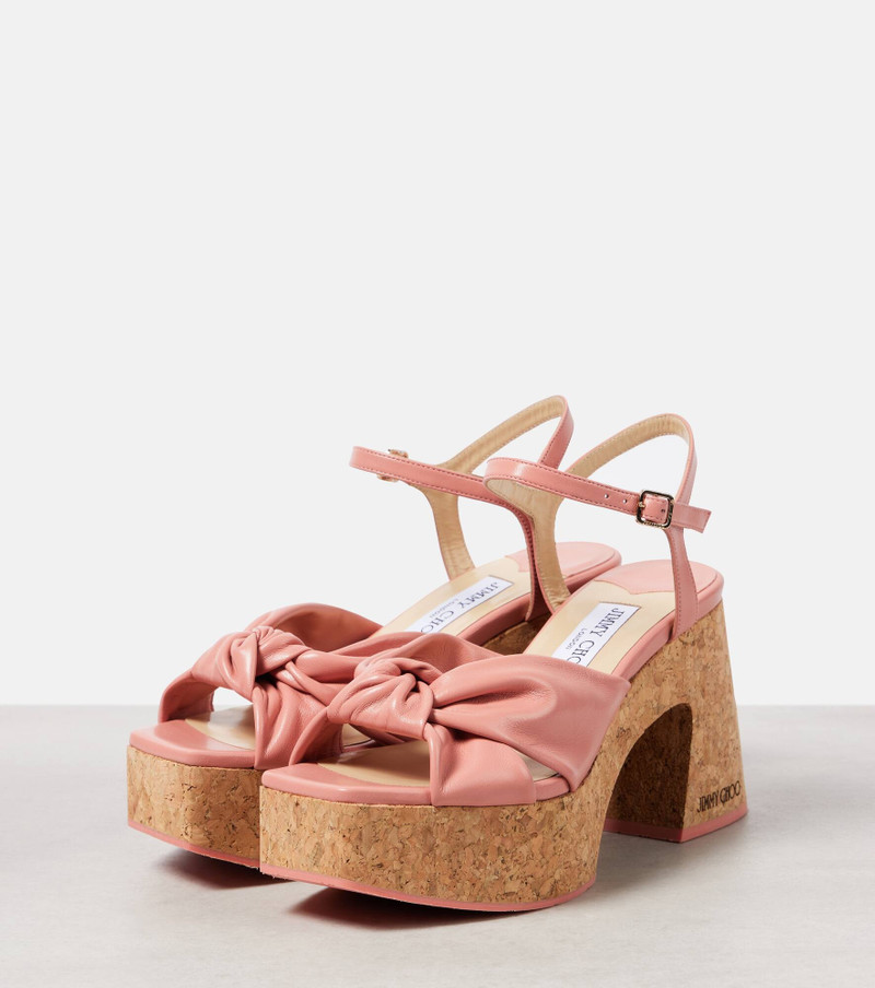 Heloise 95 leather platform sandals 5