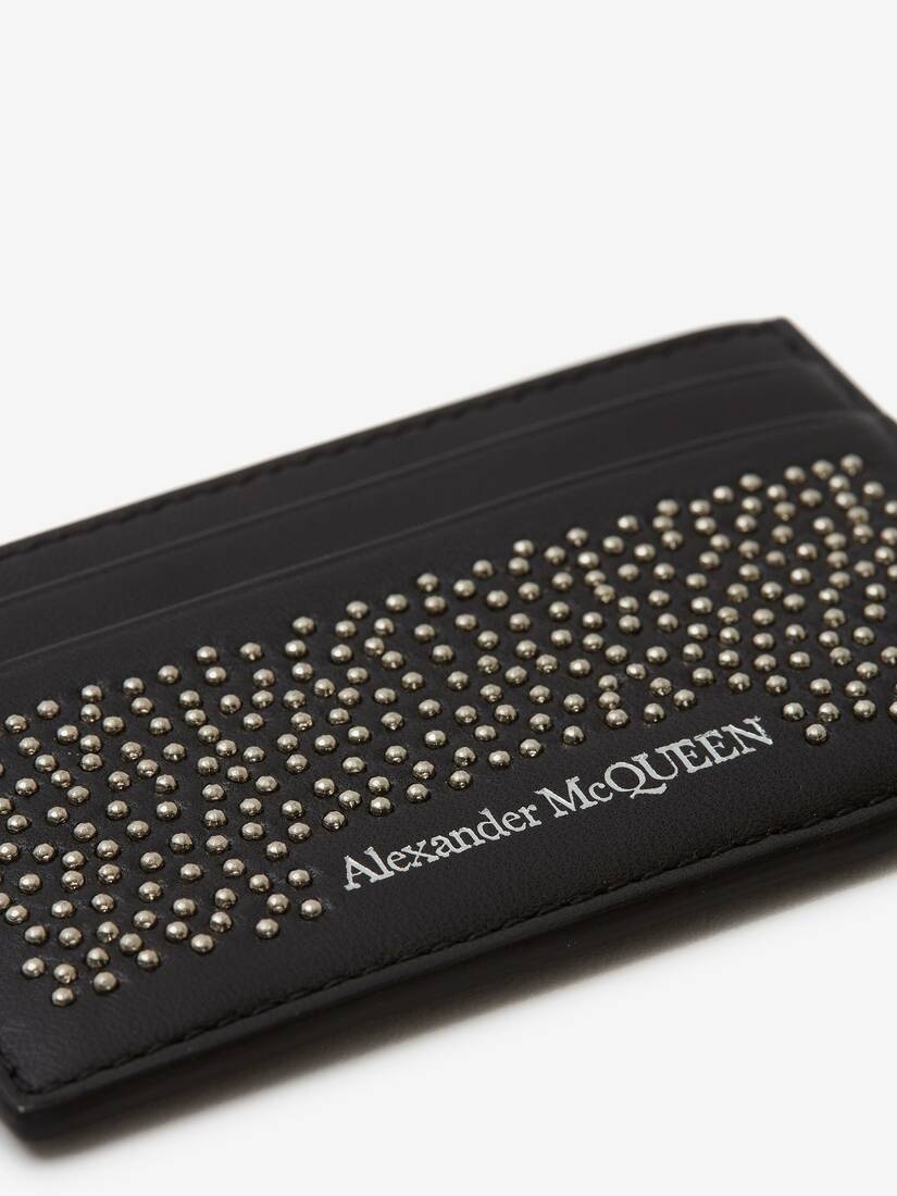 Studded Card Holder in Black - 3