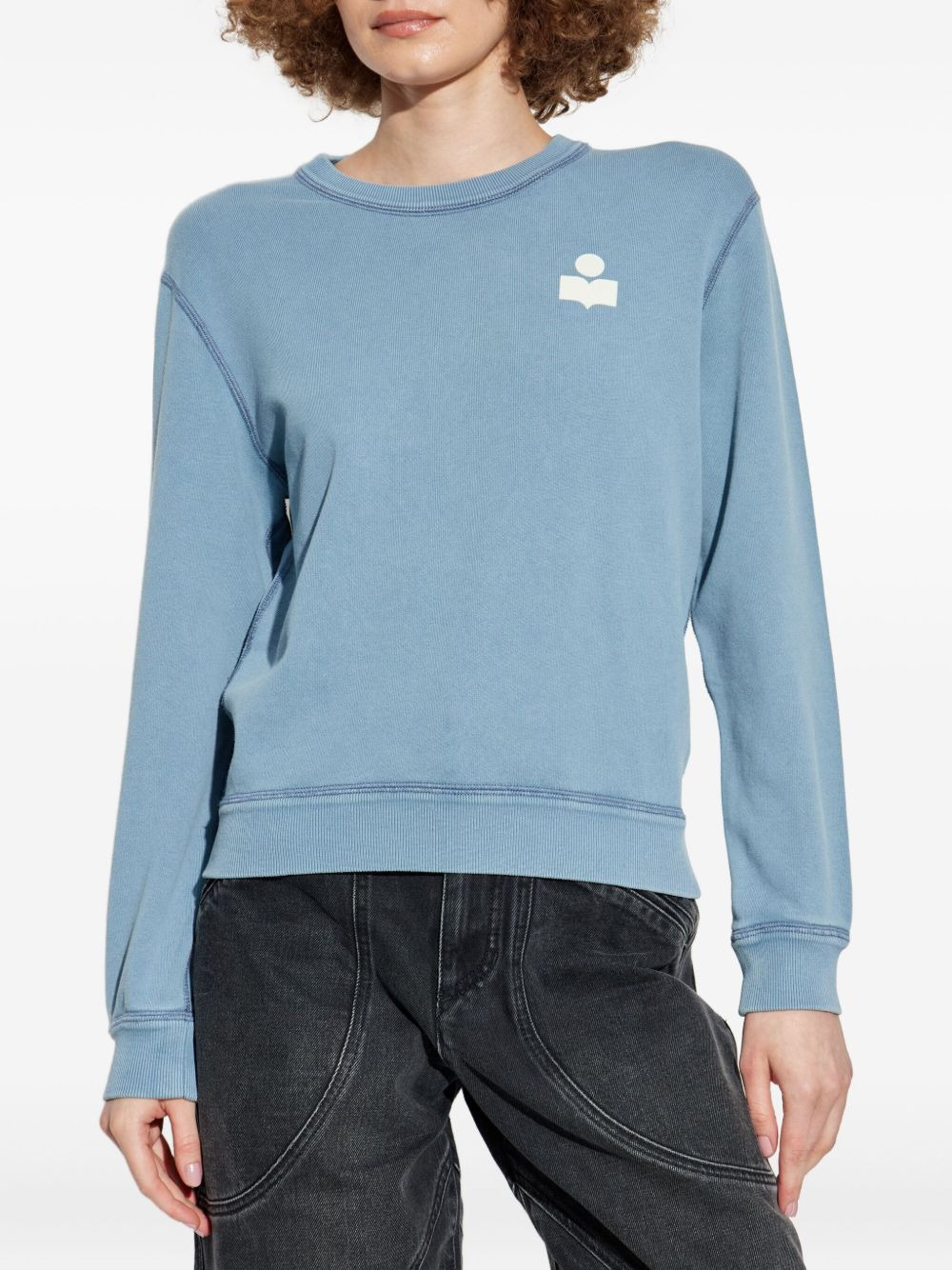 logo-embroidered cotton sweatshirt - 3