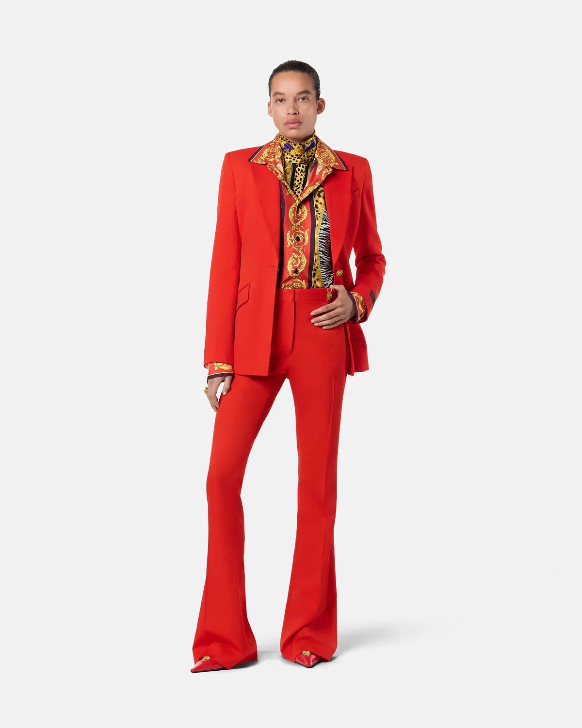 Wool Single-Breasted DV Blazer - 2