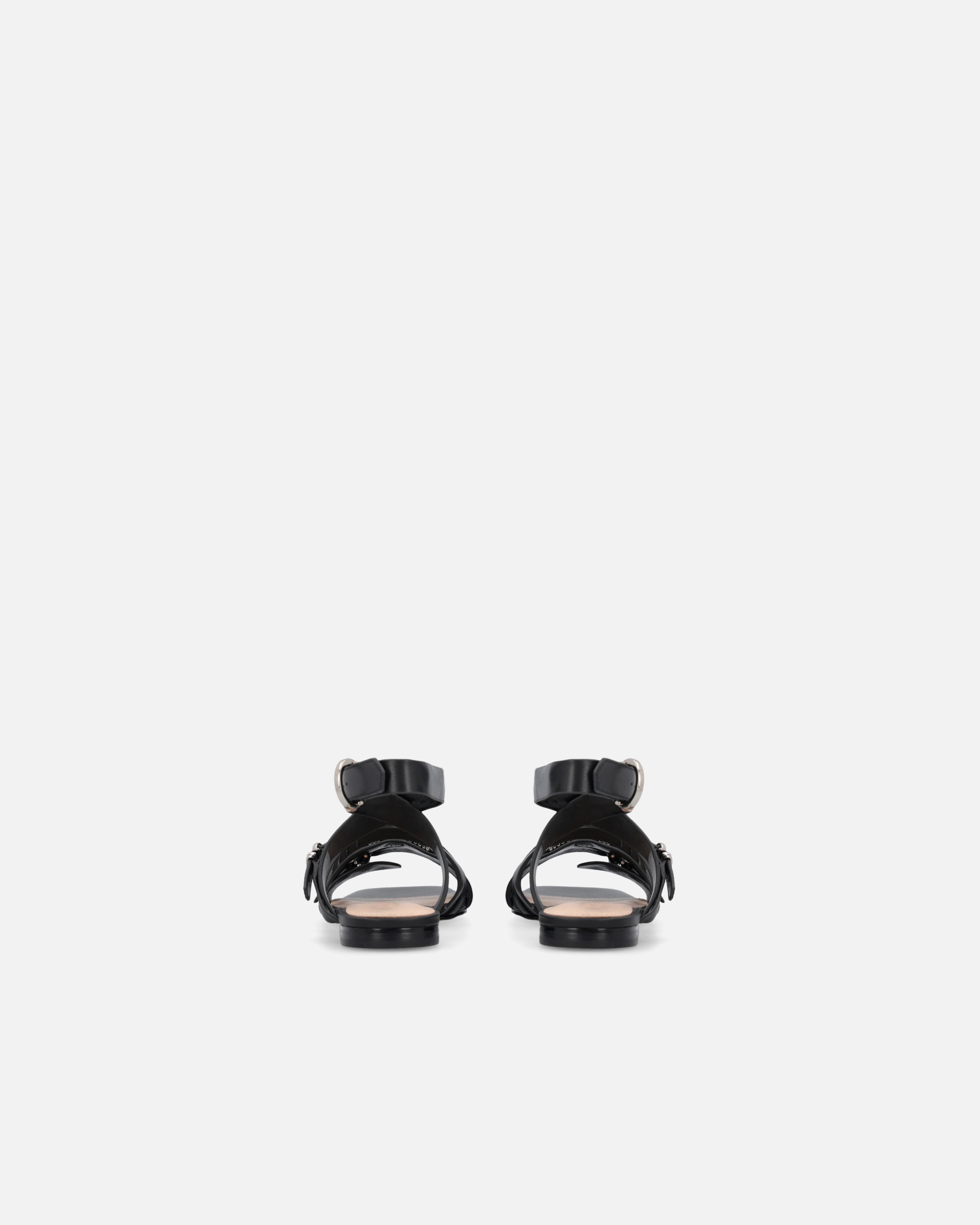 FLAT SANDALS WITH BRAIDED STRAPS AND METALLIC DETAILS - 8