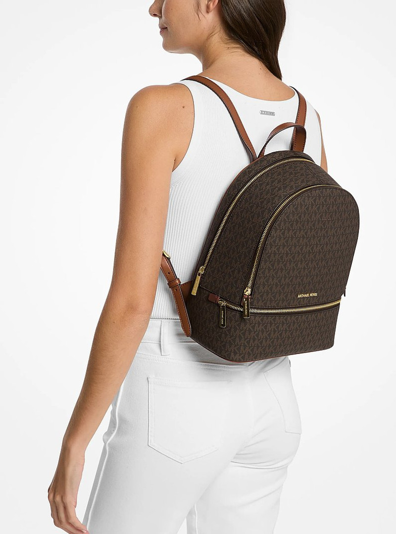 Rhea Medium Signature Logo Backpack 4